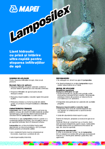 Liant hidraulic cu priza Lamposilex - fisa tehnica