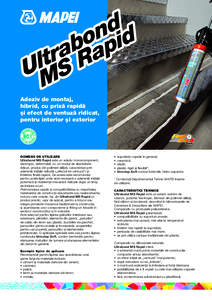 Adeziv pentru montaj cu priza initiala mare Ultrabond MS Rapid - fisa tehnica