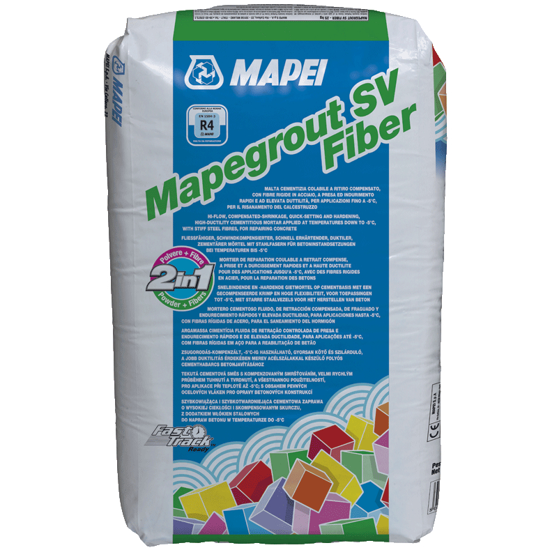 Mortar monocomponent Mapegrout SV Fiber