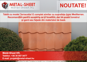 Tabla lina Metál-Sheet cu model TerracottaTa - prezentare generala