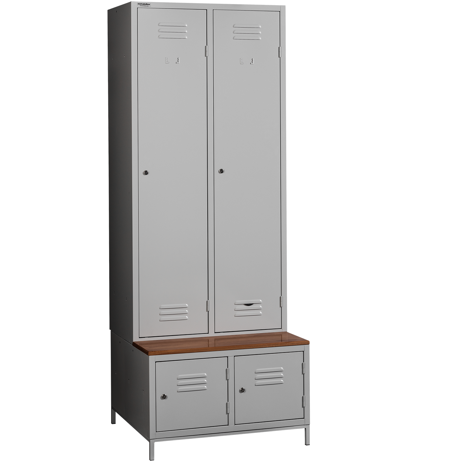 Dulapuri pentru vestiar cu banca si compartiment pantofi metaloBox Plus 2/4