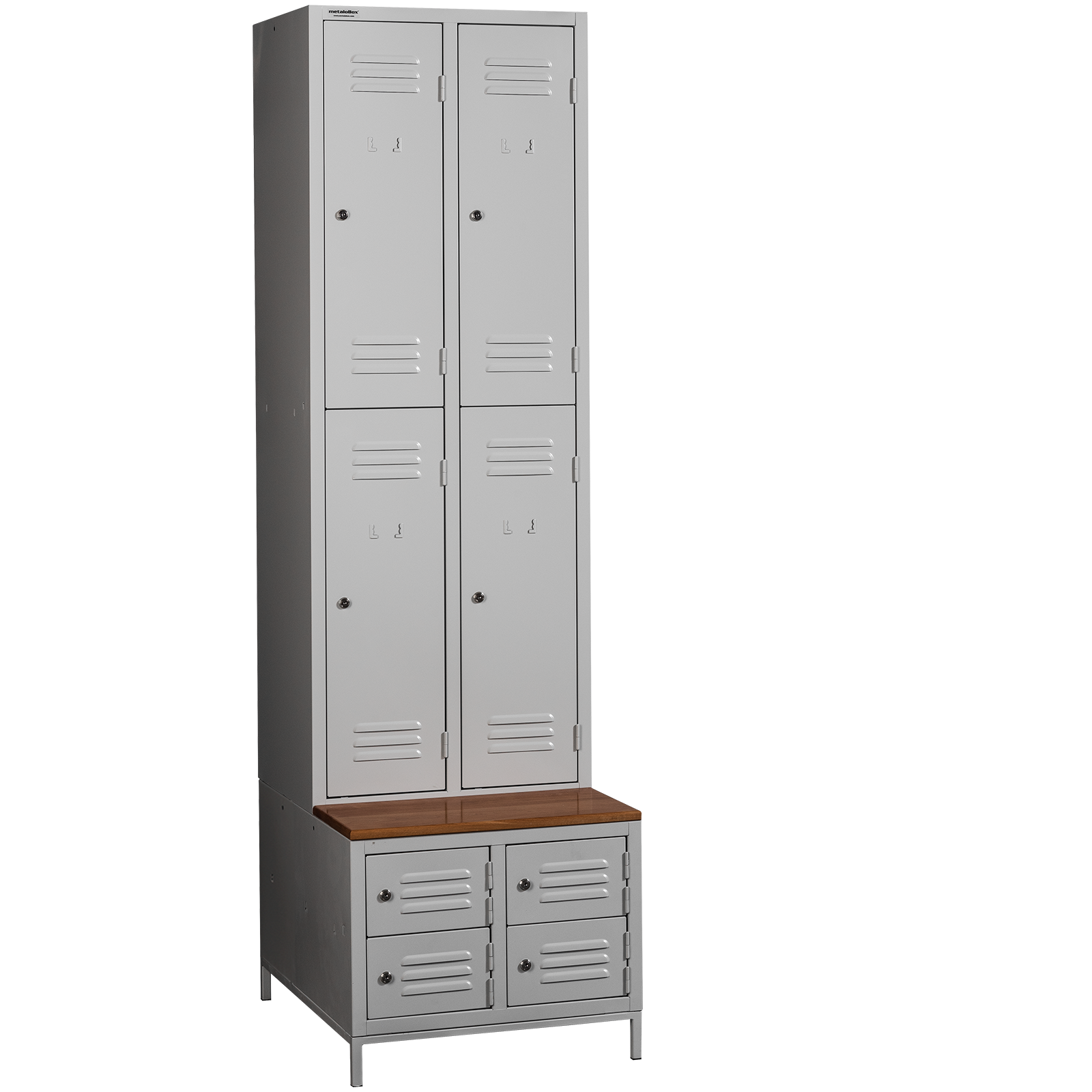 Dulapuri pentru vestiar cu banca si compartiment pantofi metaloBox Plus 2/4