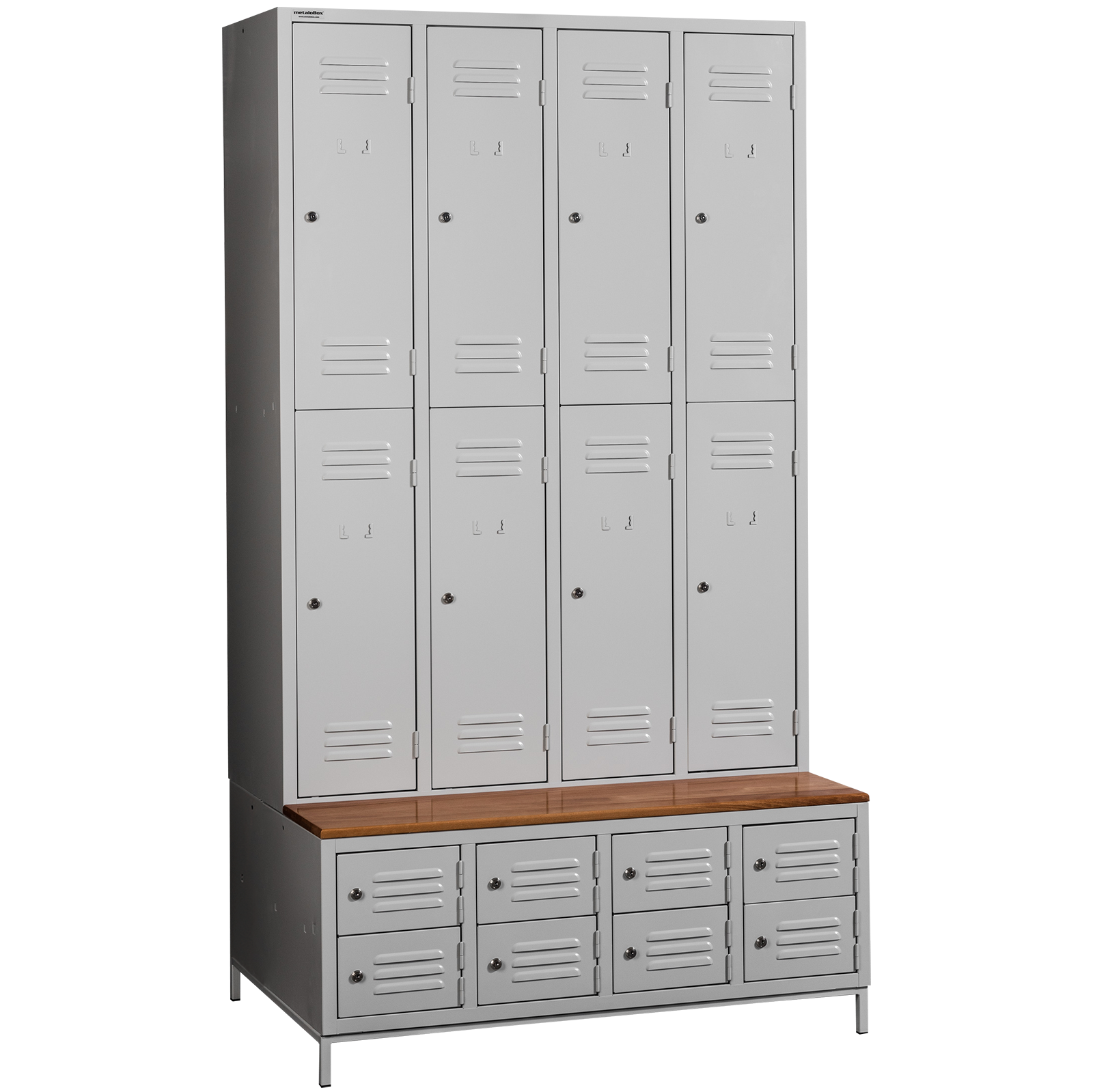 Dulapuri pentru vestiar cu banca si compartiment pantofi metaloBox Plus 4/8