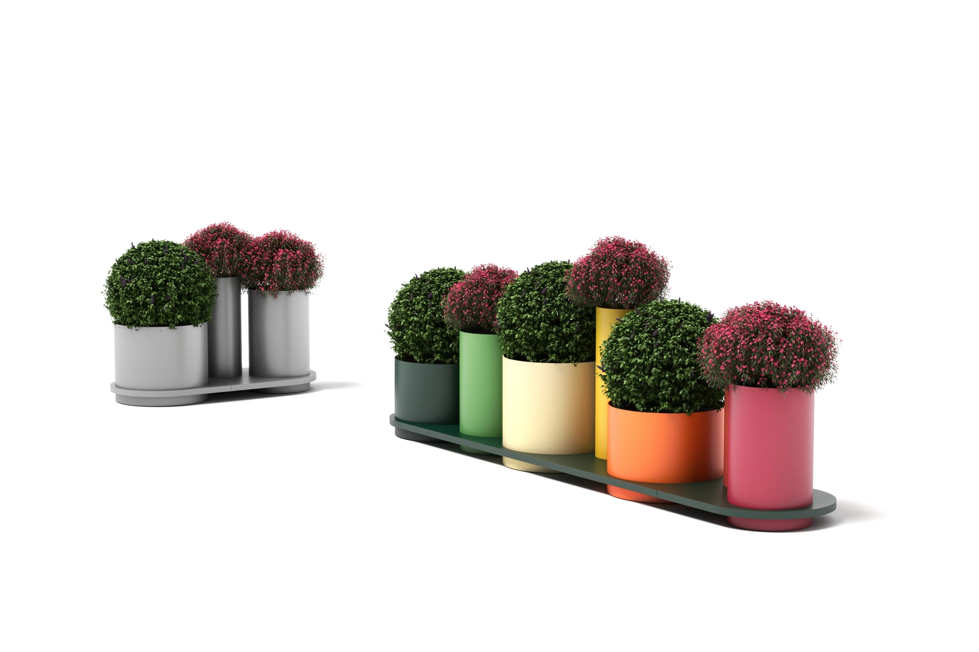 Sistem modular de ghivece de flori mmcité Polys