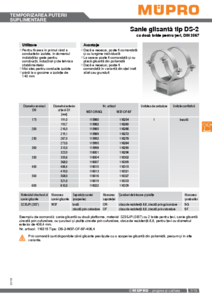 Sanie glisanta tip DS-2 cu doua bride pentru tevi, DIN 3567 - prezentare detaliata