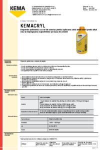 Dispersie acrilica Kemacryl - fisa tehnica