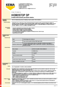 Hidroizolatie in dispersie apoasa Hidrostop DP - fisa tehnica