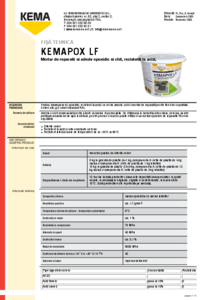 Chit si adeziv epoxidic rezistent la acizi Kemapox LF - fisa tehnica