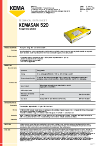 Tencuiala grosiera, pe baza de var Kemasan 520 - fisa tehnica