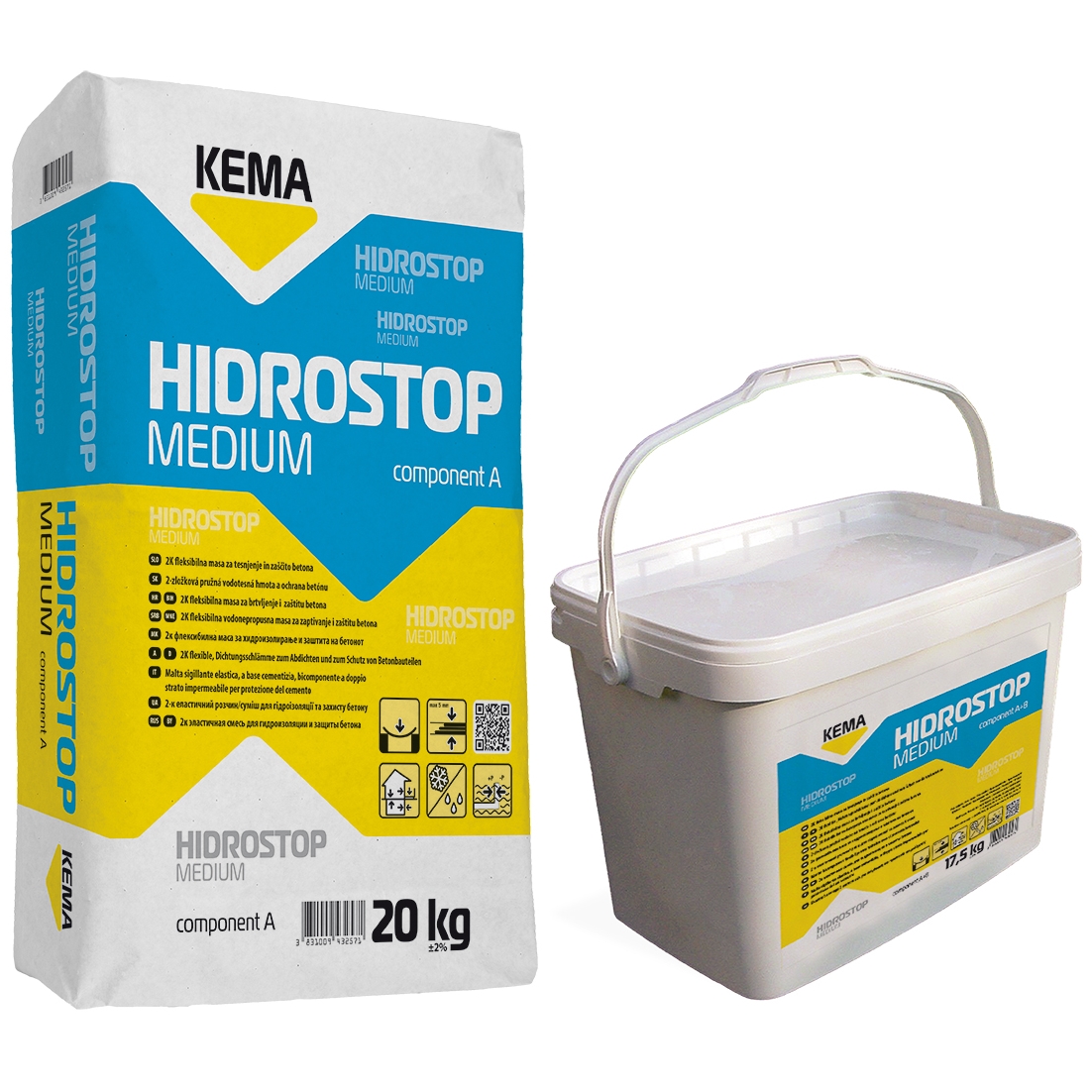 Membrana bicomponenta pentru protectia betonului Hidrostop Medium