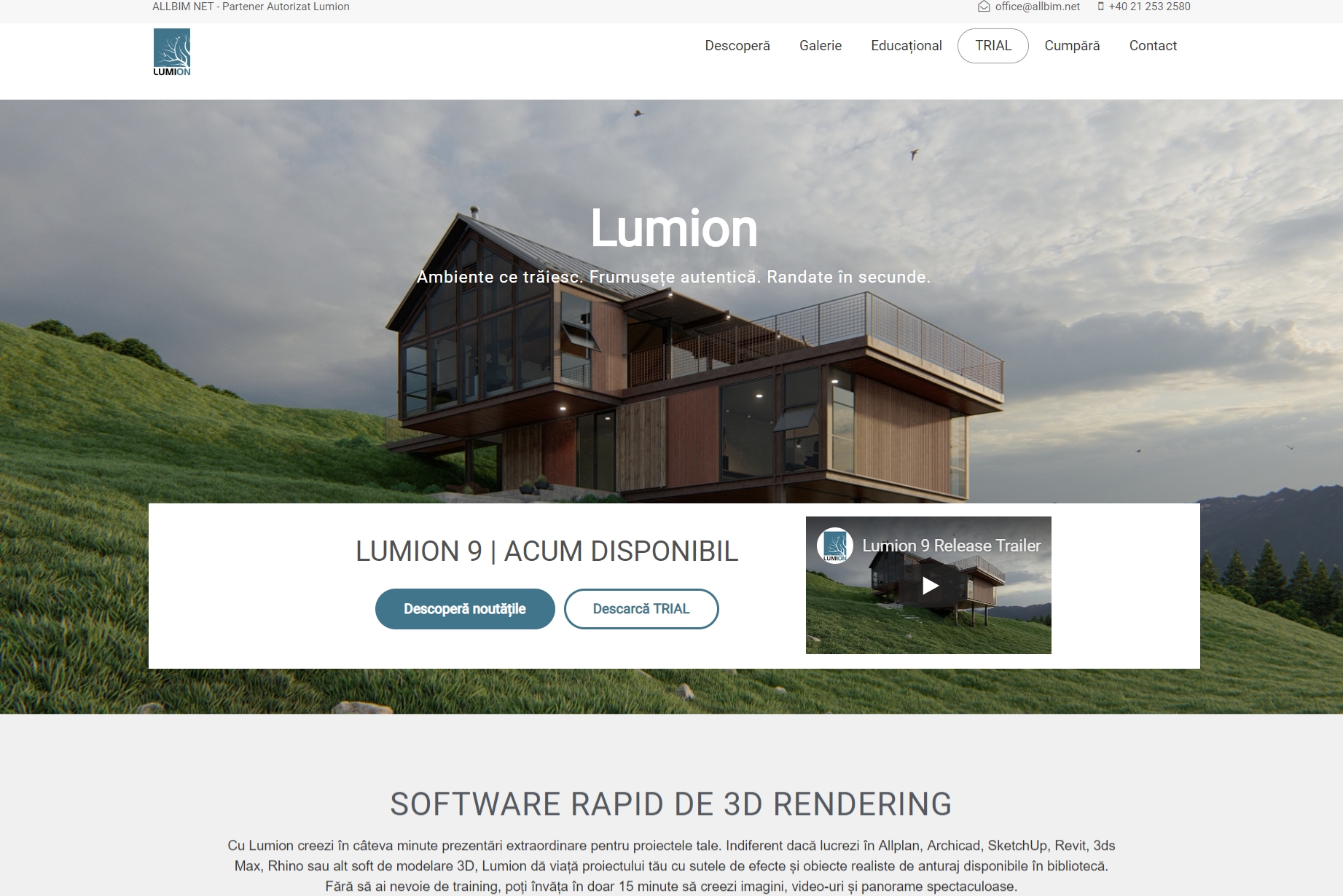 Noul website Lumion Romania