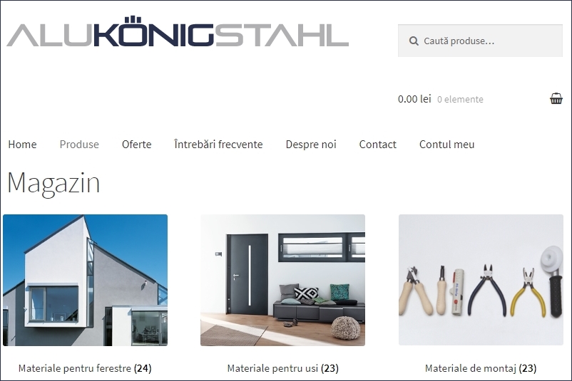 Alukönigstahl Romania anunta deschiderea magazinului online