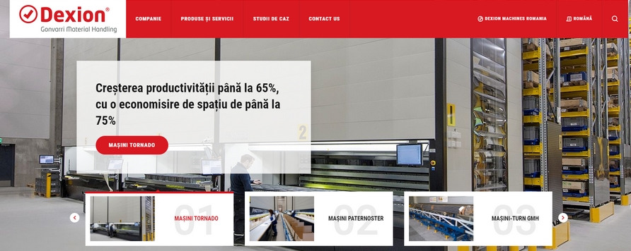 Dexion lanseaza noul site pentru masini automate de depozitare