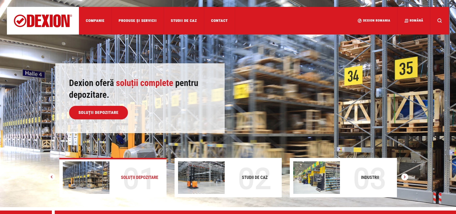 Dexion a creat un nou website, mai curat, luminos si mai usor de navigat