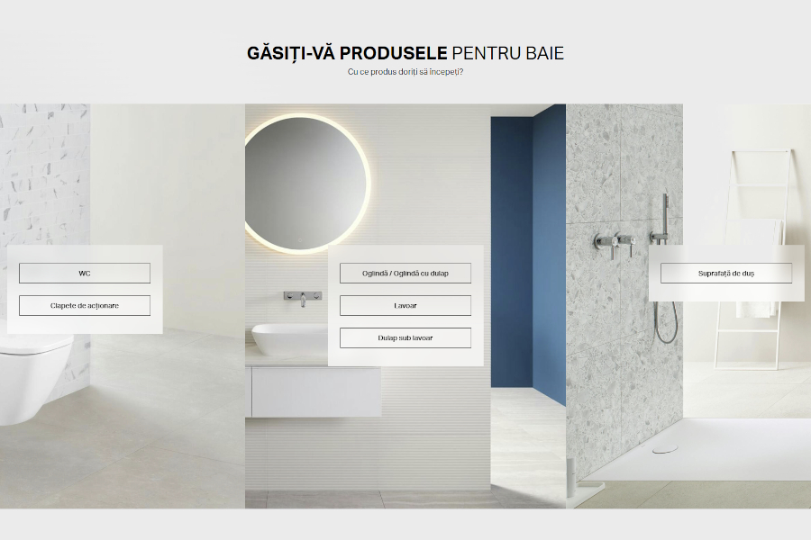 Instrumentul online de cautare al produselor Geberit