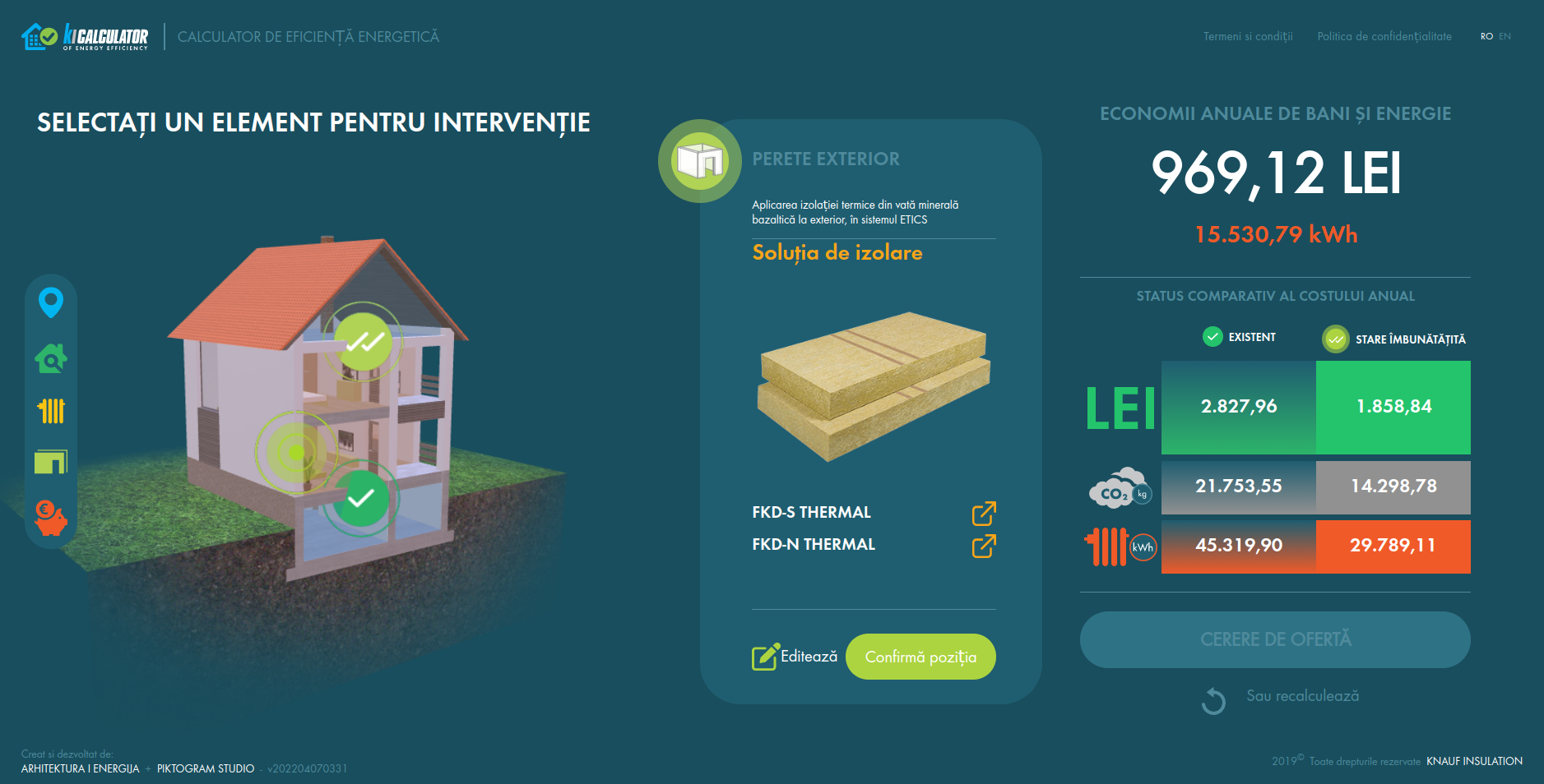 Knauf Insulation a dezvoltat calculatorul KICalculator