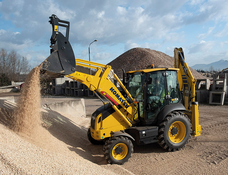 Buldoexcavatorul cu sasiu rigid Komatsu WB93R-8