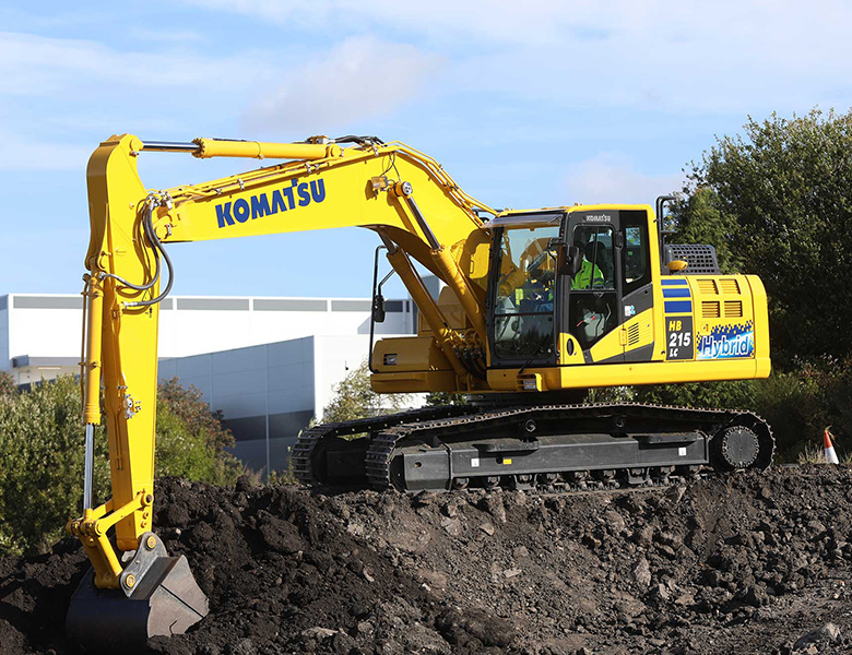 Excavatorul hibrid pe senile Komatsu HB215LC-3