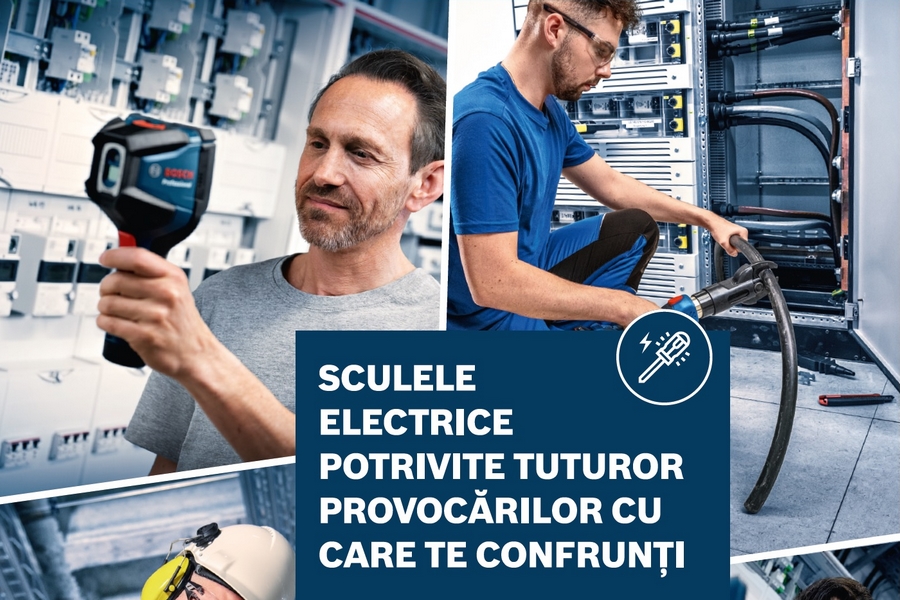 Noua brosura Bosch Professional dedicata gamei de scule pentru electricieni