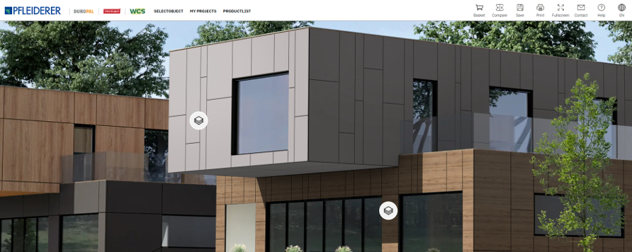 Pfleiderer’s online façade configurator