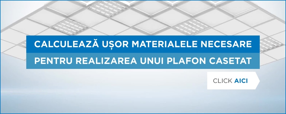 Calculatorul Rigips® - necesarul de materiale pentru realizarea unui plafon casetat