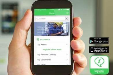 Aplicatia mySchneider: conceputa pentru dispozitive iOS™ si Android™