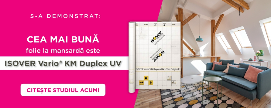 S-a demonstrat: ISOVER Vario® KM Duplex UV este cea mai buna folie la mansarda