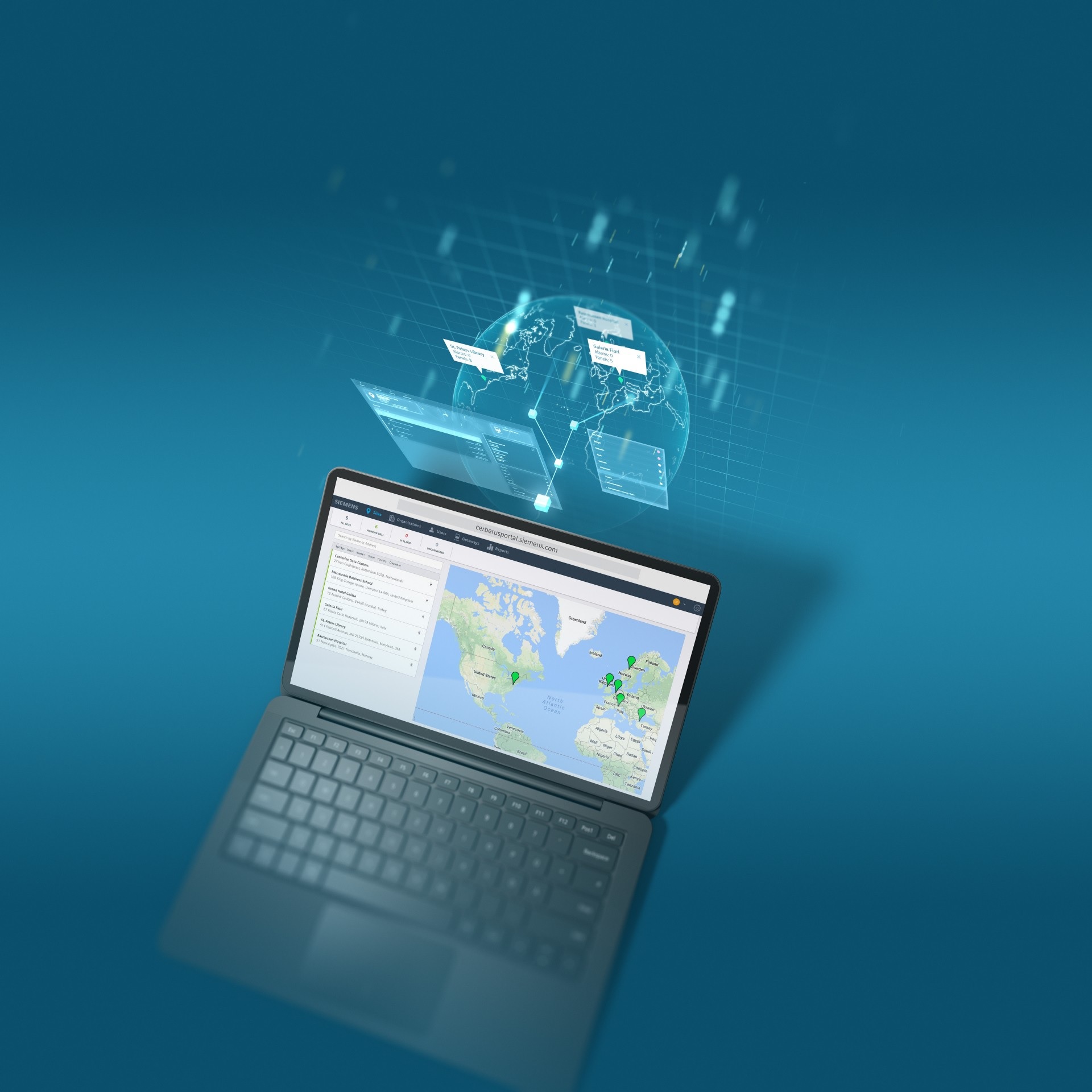Cerberus Portal – Noua aplicatie Siemens pentru gestionarea site-urilor de la distanta