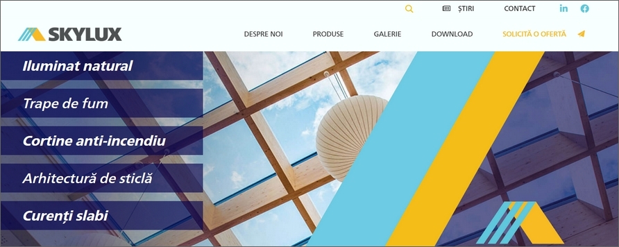 Skylux Romania: un nou website conform noii identitati vizuale