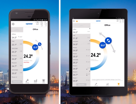 uponor_aplicatia_smatrix_sistem_incalzire_racire_radianta_telefon_tableta_mobile