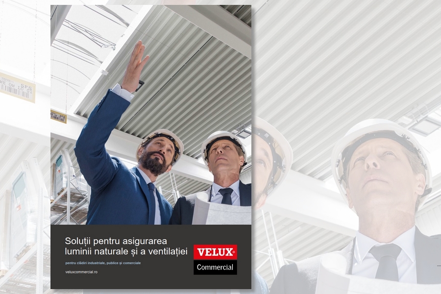 Noua brosura VELUX Commercial: Solutii pentru asigurarea luminii naturale si a ventilatiei pentru cladiri industriale, publice si comerciale