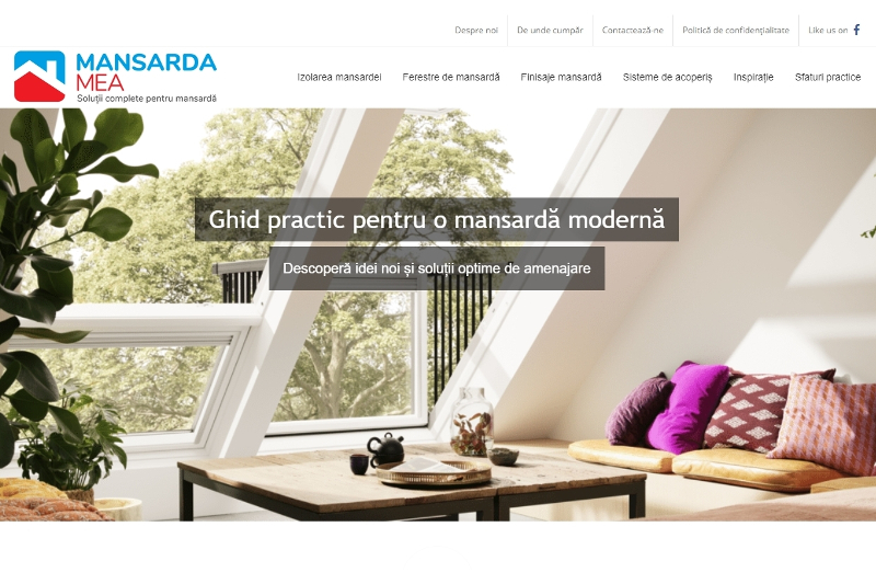 Noul website Mansarda Mea - Ghid practic pentru o mansarda moderna