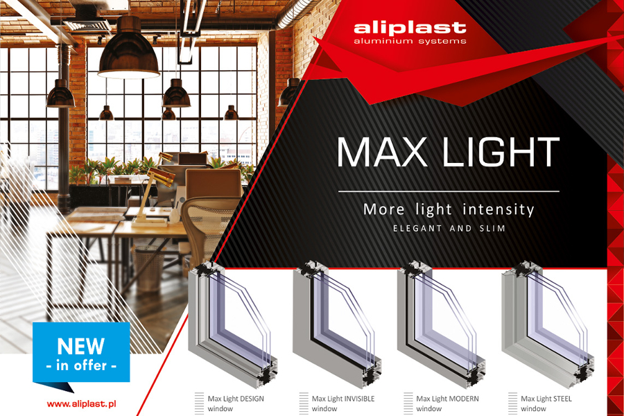 Max Light, the new profile system in Aliplast offer