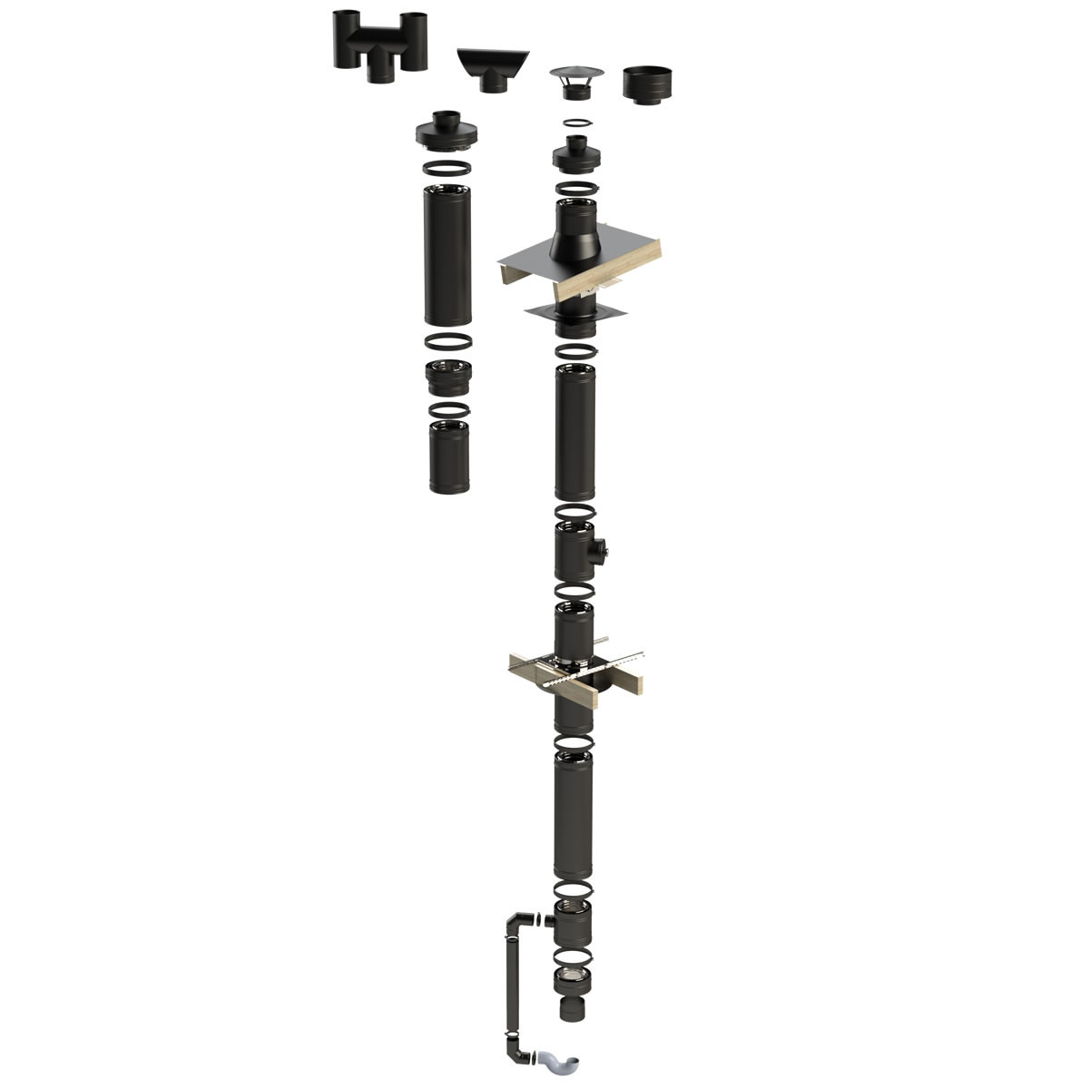 Noul sistem de cosuri de fum concentric multistrat din otel inoxidabil ALMEVA Quadra TW25