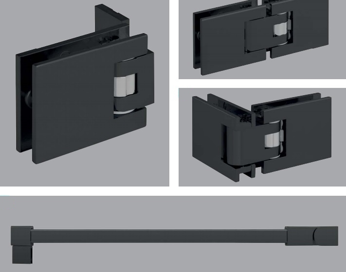 Noile accesorii negre ASSA ABLOY® pentru usi batante din sticla