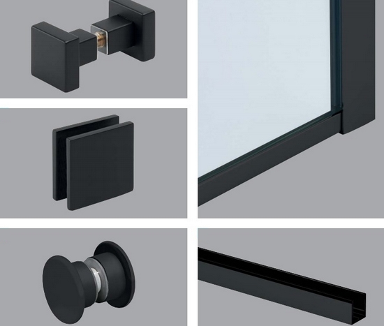 Noile accesorii negre ASSA ABLOY® pentru usi batante din sticla