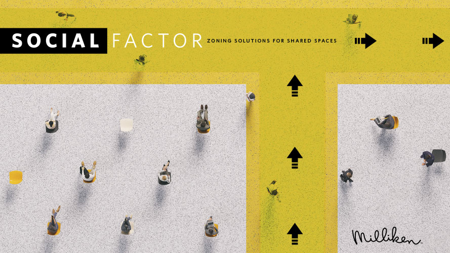 Milliken Social Factor - dale de mocheta cu mesaje de informare