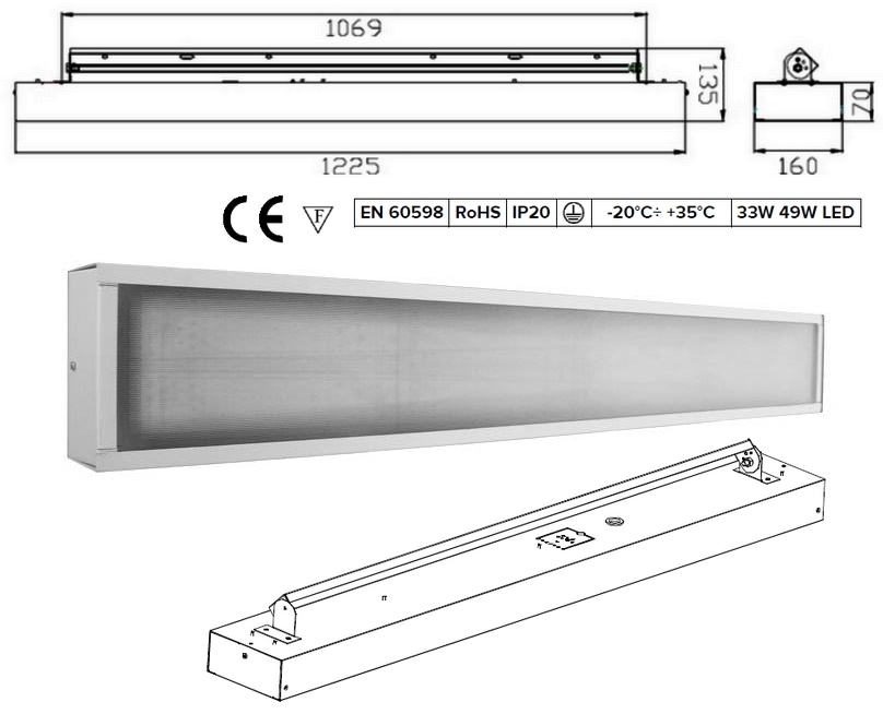 Corpuri de iluminat industrial FIPAD-06 LED si LINDA LED PMP