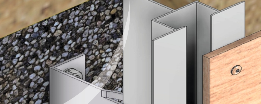 Profilele Etanco T din aluminiu cu rost deschis