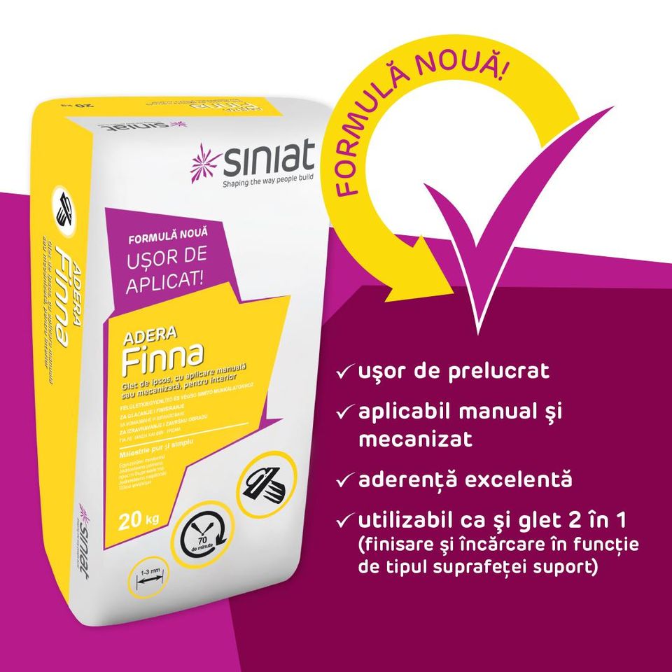 Noua formula de glet de ipsos ADERA Finna