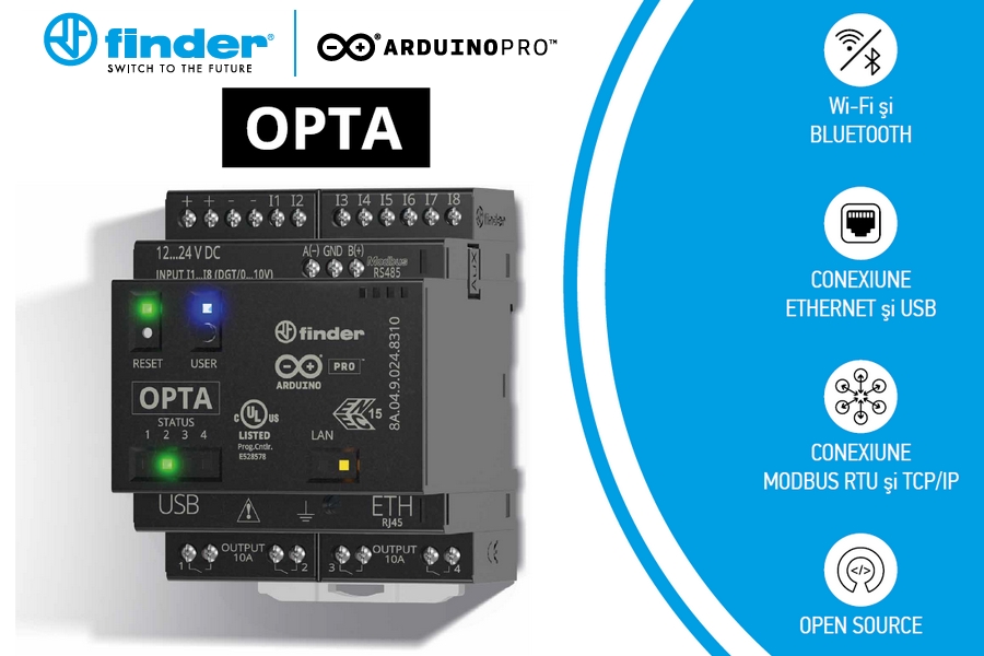 Noua Serie 8A de PLR-uri de la Finder si Arduino Pro