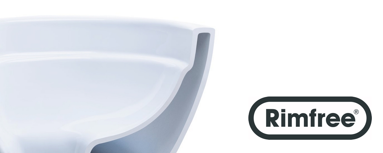 Vas ceramic de toaleta Rimfree® fara rama de spalare