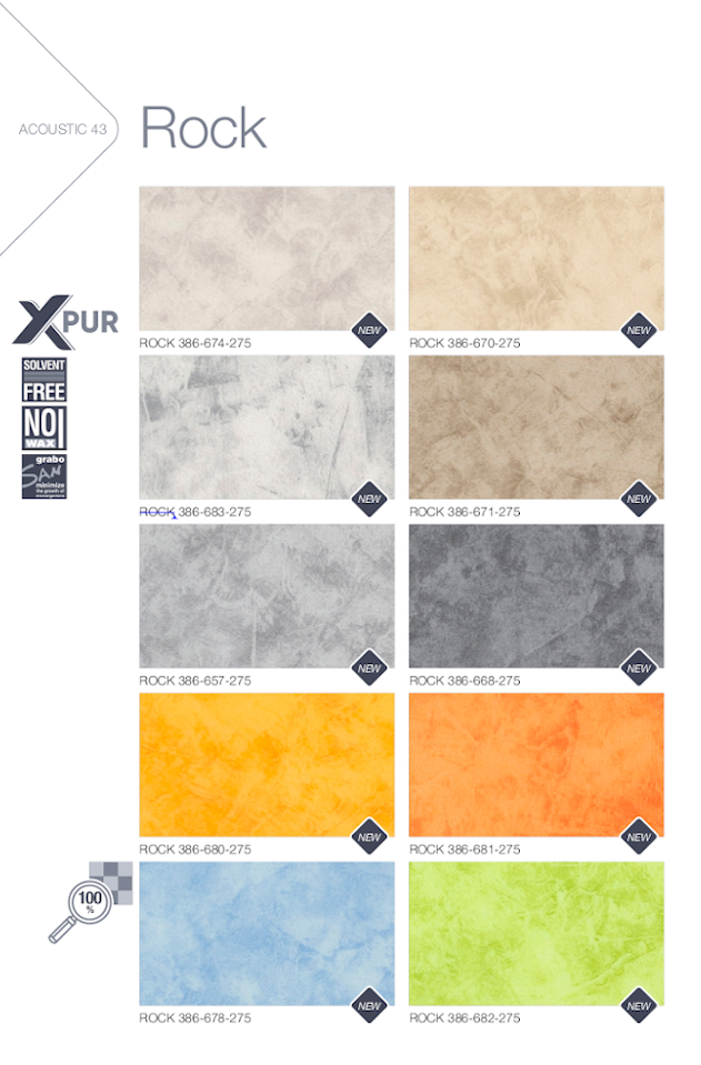 New rock and concrete colors in Graboplast's Acoustic 43 floors