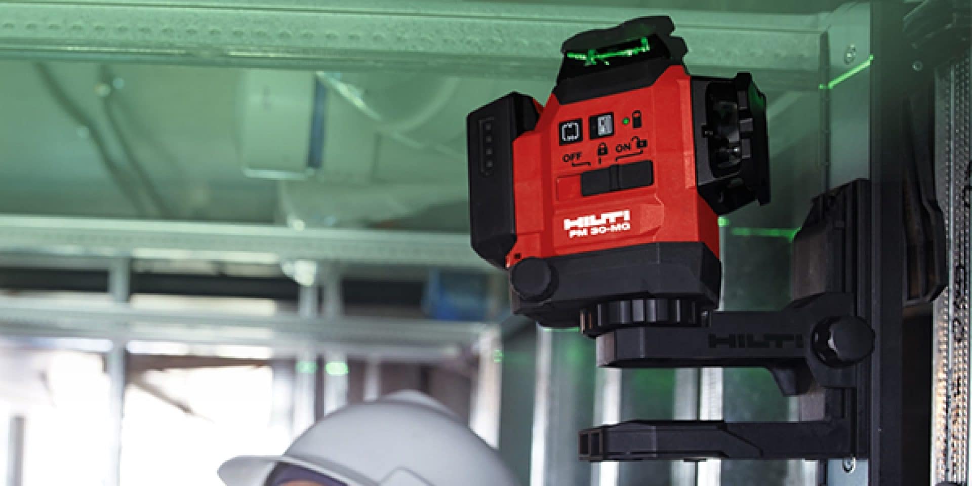 Noul laser multiliniar Hilti PM 30-MG - Montaj flexibil