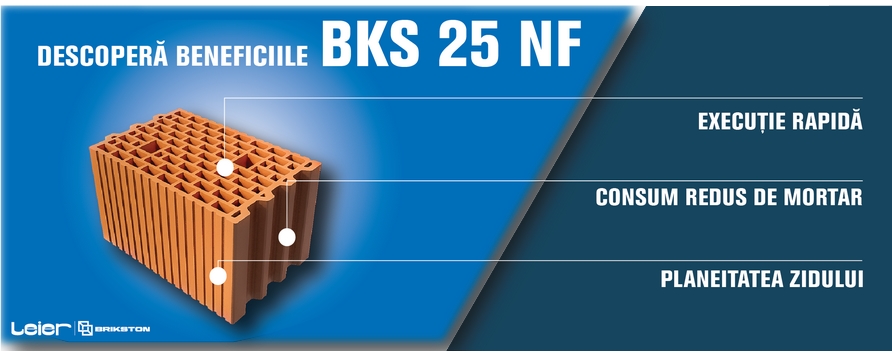 Noul bloc ceramic Leier | Brikston BKS 25 NF