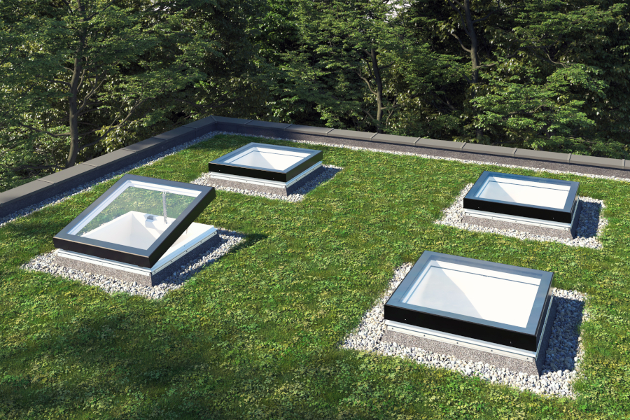 Noile luminatoare individuale de acoperis VELUX Commercial Top 100 Glass