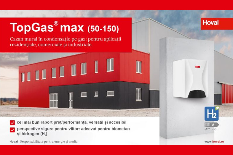 Noul cazan mural Hoval TopGas® Max (50–150)
