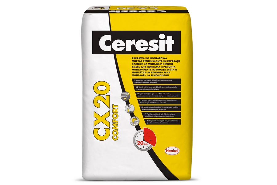 Noul mortar de asamblare si reparare Ceresit CX 20 Comfort