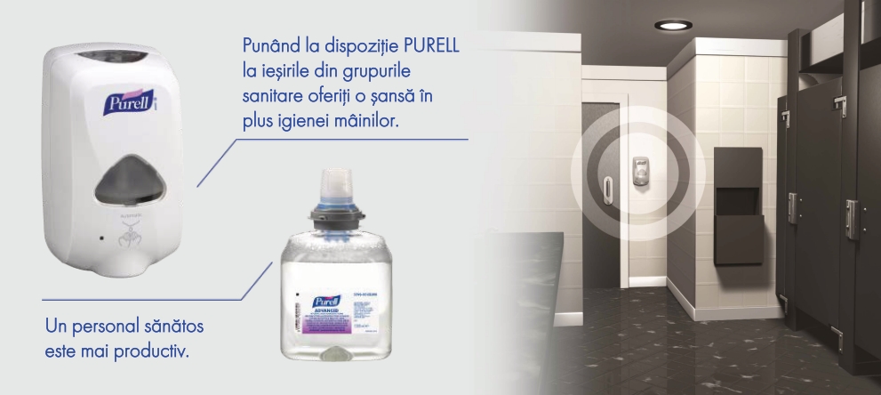 Dozatoarele cu senzor GOJO® si PURELL® TFX
