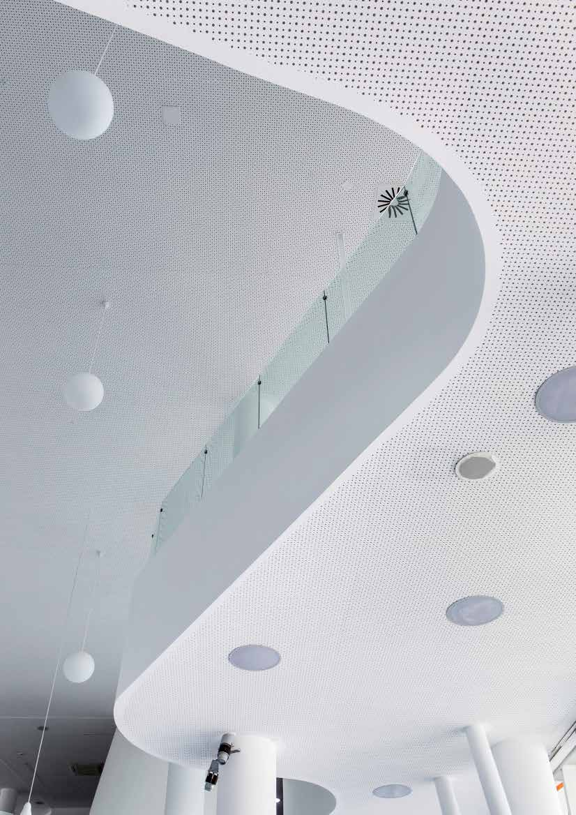 Placi de gips-carton pentru plafoane si pereti cu perforatii continue Createx® si modulare Creason®